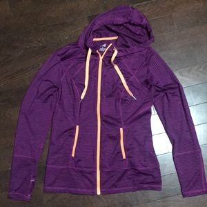 Lukka zip up hoodie size L purple orange active